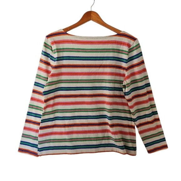 Talbots Tee Shirt Long Sleeve Tulip Stripe Plus Size X XL 100% Cotton - Picture 11 of 12